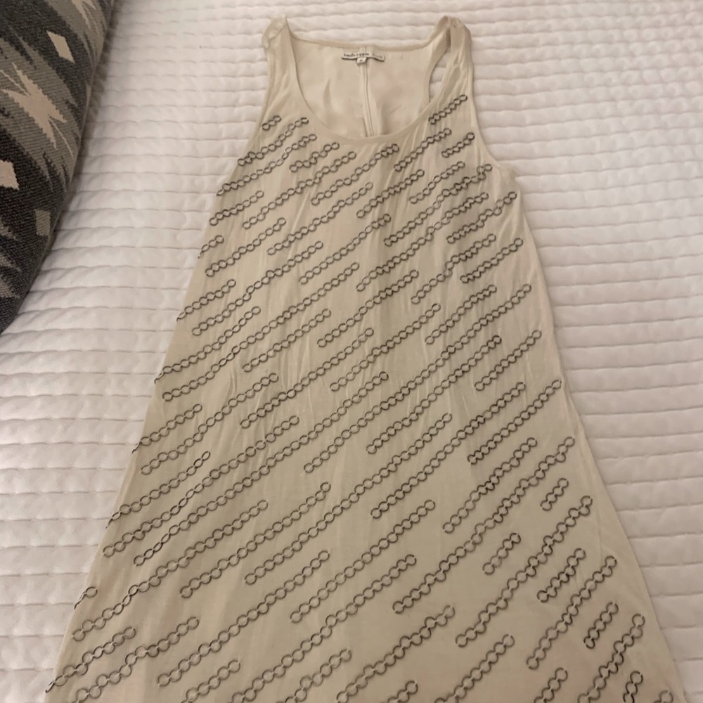 haute hippie nude chain mini dress